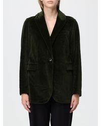 Circolo 1901 - Single-Breasted Velvet Blazer With Peak Lapels - Lyst