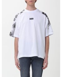 Versace Jeans Couture - Oversized Cotton T-Shirt With Baroque Print - Lyst