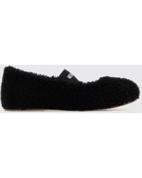 Moon Boot - Shearling Mary Jane Flats With Round Toe - Lyst