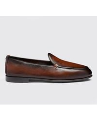Santoni - Refined Slip-On Loafers: Classic Comfort And Sophisticated Style - Lyst