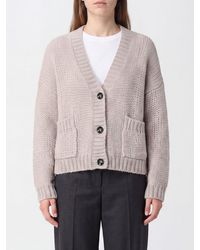 Roberto Collina - V-Neck Virgin Wool Cardigan With Dropped Shoulders - Lyst