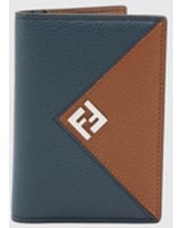 Fendi - Lui Bifold-Kartenetui Von Aus Genarbtem Leder Mit Ff-Monogramm - Lyst