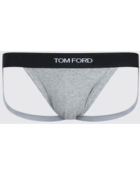 Tom Ford - Cotton Stretch Jockstrap With Jacquard Logo - Lyst