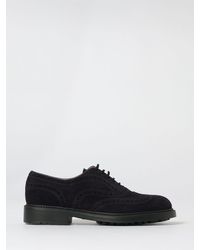 Doucal's - Suede Derby With Brogue Detail - Lyst