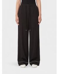 Sportmax - High-Waisted Viscose Jersey Palazzo Pants With Drawstring - Lyst