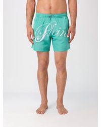 Philipp Plein - Technical Fabric Swim Shorts With Embroidered Logo And Drawstring - Lyst