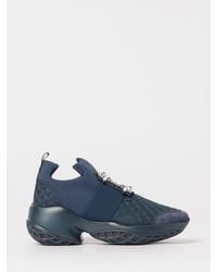 Roger Vivier - Viv' Run Stretch Viscose Sneakers With Jewel Buckle - Lyst