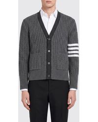 Thom Browne - 4-Bar V-Neck Virgin Wool Cardigan - Lyst