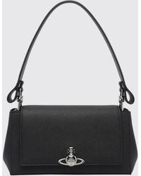 Vivienne Westwood - Saffiano Synthetic Leather Shoulder Bag With Orb Logo - Lyst