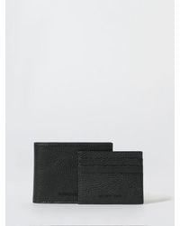 Emporio Armani - 2-Piece Set With Grained Leather Wallet And Card Holder - Lyst