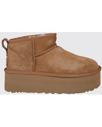 UGG - Classic Ultra Mini Platform Stiefel Aus Wildleder - Lyst
