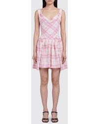 Vivienne Westwood - Check Cotton Bustier Mini Dress With Off-The-Shoulder Style - Lyst