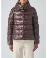 Herno - Short Quilted Ultralight Nylon Down Jacket With High Neck And Drawstring - Lyst