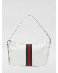 Gucci - Lunetta Web Leather Shoulder Bag - Lyst