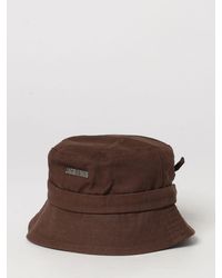 Jacquemus - Cotton Bucket Hat With Adjustable Drawstring And Metal Logo - Lyst