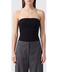 Norma Kamali - Off-The-Shoulder Straight Neckline Slim Fit Jersey Bodysuit By - Lyst