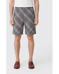Burberry - Short Check Nylon Swim Shorts With An Elasticated Waistband - Lyst