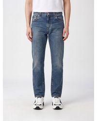 Dolce & Gabbana - Dolce &Amp Gabbana Slim Fit Cotton Denim Jeans With Rear Logo Plaque - Lyst