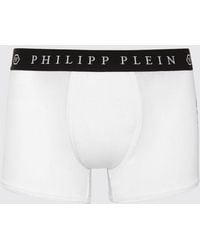 Philipp Plein - Stretch Cotton Boxer Shorts With Hexagon Logo Waistband - Lyst