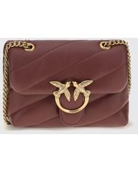 Pinko - Baby Love Bag Puff Mini Quilted Nappa Bag With Love Birds Logo - Lyst