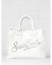MC2 Saint Barth - Printed Cotton Vanity Bag With Logo - Lyst