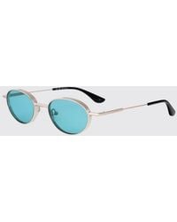 McQueen - Am0523S Metal Sunglasses - Lyst
