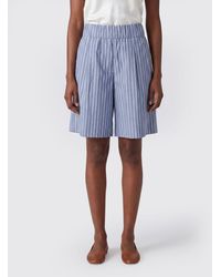 Myths - Striped Linen Shorts - Lyst