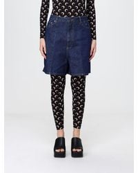 Marine Serre - Cotton Denim Shorts - Lyst