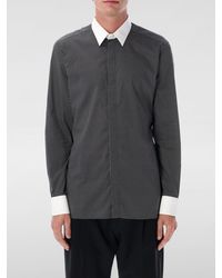 Saint Laurent - Camisa De Popelin De Algodon Con Lunares - Lyst