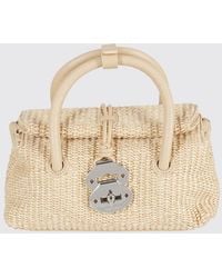 Zanellato - Dotta Baby Wicker And Leather Bag - Lyst