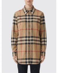 Burberry - Cotton Shirt With Vintage Check Print - Lyst
