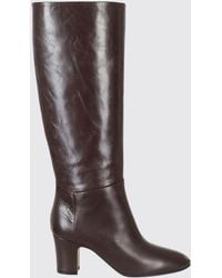 Alberta Ferretti - Smooth Leather Knee-High Boots With Mid Heel - Lyst