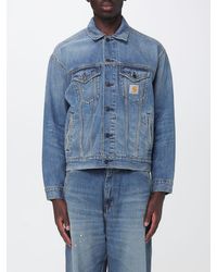 Carhartt - Helston All-Over Abstract Print Denim Jacket With Logo Patch - Lyst
