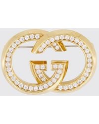 Gucci - Blondie Brooch With Crystals - Lyst