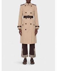 Burberry - Zweireihiger Trenchcoat Aus Baumwolle Und Seide - Lyst