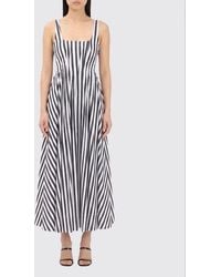 Sportmax - Midi Striped Cotton Dress - Lyst