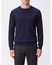 ZEGNA - Pure Cashmere Crew-Neck Jumper With Long Sleeves And Ribbed Trims - Lyst