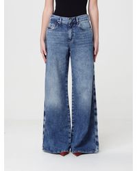 DIESEL - Wide-Leg Cotton Denim Jeans - Lyst