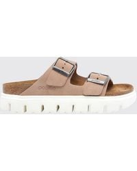 Birkenstock - Arizona Pap Flex Platform Suede Sandal - Lyst