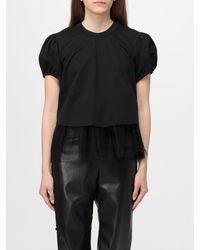 Noir Kei Ninomiya - T-shirt in cotone e tulle - Lyst