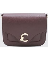 Coccinelle - C-Me Mini Pebbled Leather Crossbody Bag With Flap Closure - Lyst