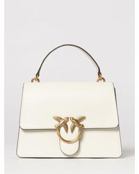 Pinko - Love One Top Handle Light Leather Bag - Lyst