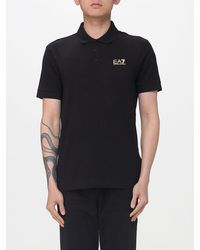 EA7 - Cotton Polo Shirt With Logo - Lyst