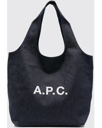 A.P.C. - Ninon Cotton Denim Tote Bag - Lyst