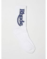 Rhude - Ribbed Stretch-Cotton Socks With Contrasting Jacquard Logo - Lyst