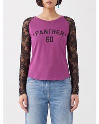 Valentino Garavani - Long-Sleeve Cotton And Lace T-Shirt With Slogan - Lyst