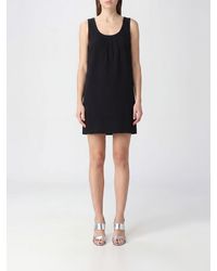 Saint Laurent - Off-The-Shoulder Viscose Sheath Mini Dress - Lyst