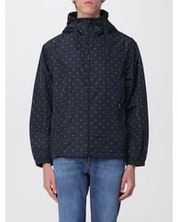 Emporio Armani - Logo-Print Hooded Jacket - Lyst