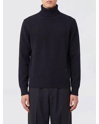 Ami Paris - Merino Wool Roll-Neck Jumper With Long Sleeves And Ribbed Trims - Lyst