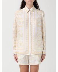 Versace - Silk Shirt With Baroque Print - Lyst
